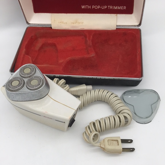 Vintage NORELCO Triple Header Electric Razor In Case Pop-up Trimmer SC-8130 - Picture 3 of 14